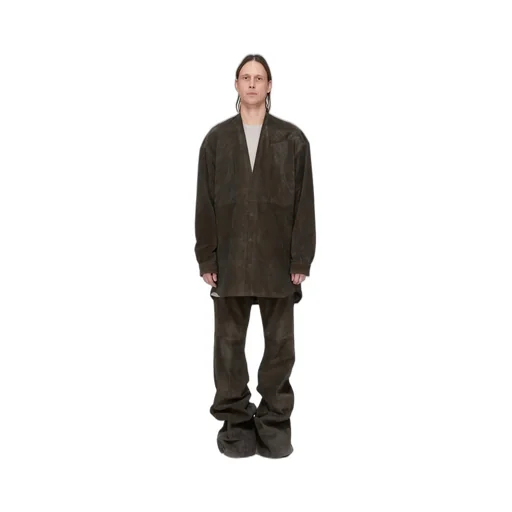 Rick Owens Concordians Runway Bolans In Indigo Suede