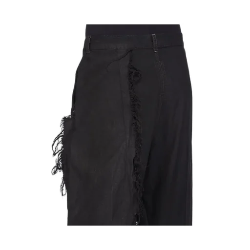 Rick Owens Concordians Runway Joris Trousers In 13Oz Blackety Black Denim And Cotton Tela