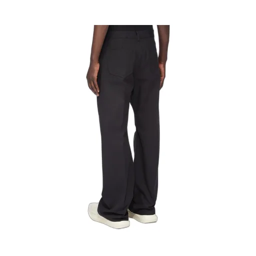 Rick Owens Concordians Runway Geth Jeans In Black Cotton Whipcord