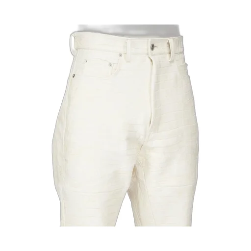 Rick Owens Concordians Runway Bolans In Milk Albino Alligator