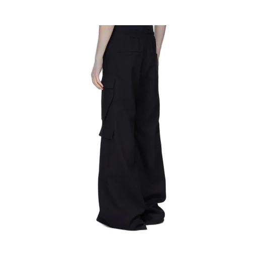 Rick Owens Concordians Runway Cargobelas In Black Wool Drill
