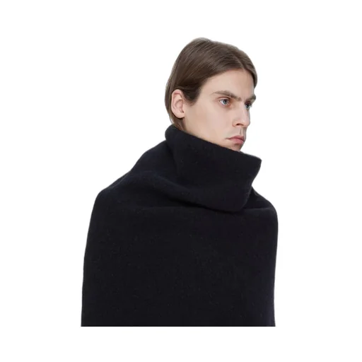 Rick Owens Concordians Runway Cowl In Black Alpaca Knit