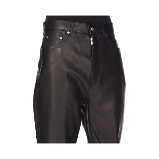 Rick Owens Concordians Runway Bolans In Black Washed Calf Leather