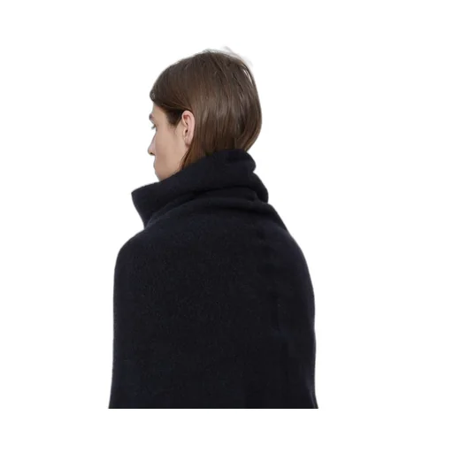 Rick Owens Concordians Runway Cowl In Black Alpaca Knit