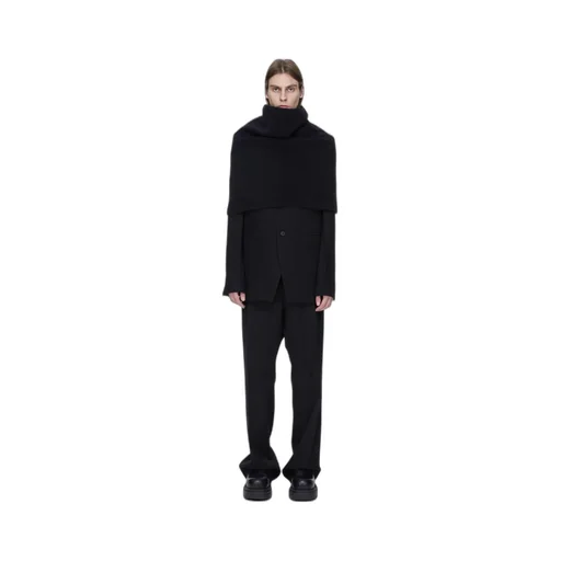 Rick Owens Concordians Runway Cowl In Black Alpaca Knit