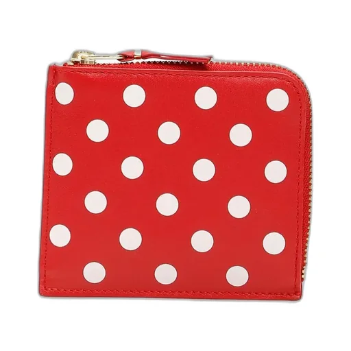 Leather Polkadot Wallet With Zipper