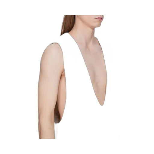 Rick Owens Concordians Runway V Tank In Natural Wool