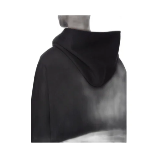 Rick Owens Concordians Runway Hooded Tunic In Black Vicuna