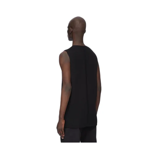 Rick Owens Concordians Runway V Tank In Black Wool