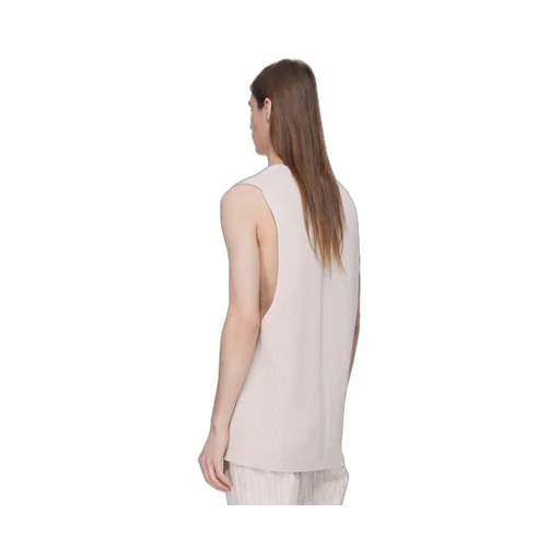 Rick Owens Concordians Runway V Tank In Natural Wool