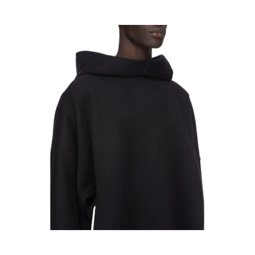 Rick Owens Concordians Runway Hooded Tunic In Black Vicuna