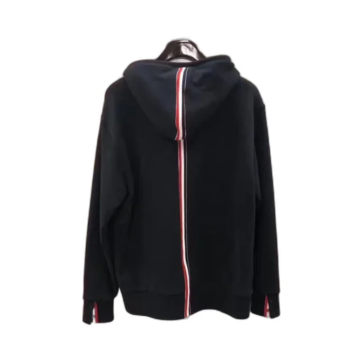 Center-Back Stripe Zip-Up Hoodie