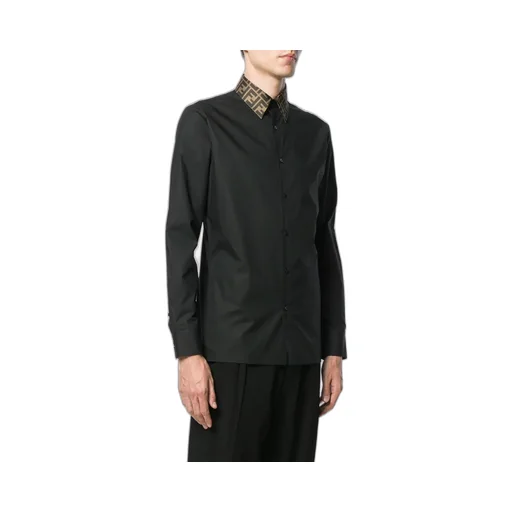 Fendi Long Sleeved Ff Jacquard Shirt