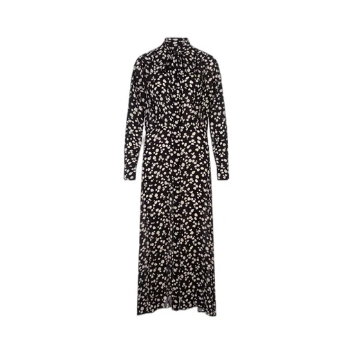 Msgm Spot-Printed Long-Sleeved Maxi Dress
