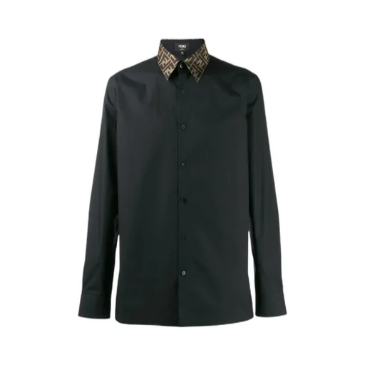 Fendi Long Sleeved Ff Jacquard Shirt