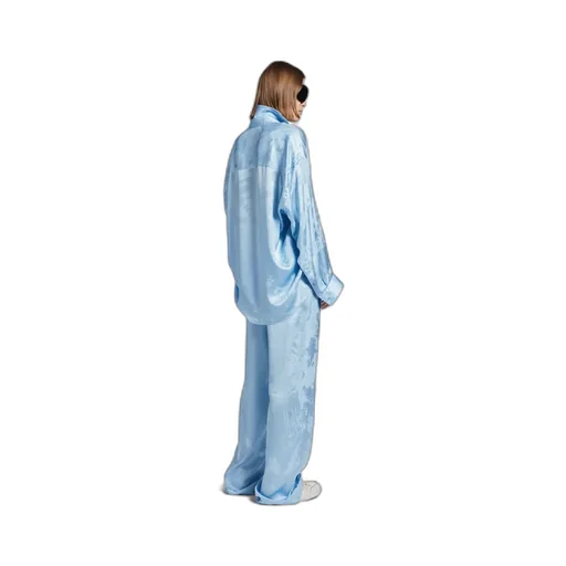 Washed Crayon Allover Long Sleeve Cocoon Shirt