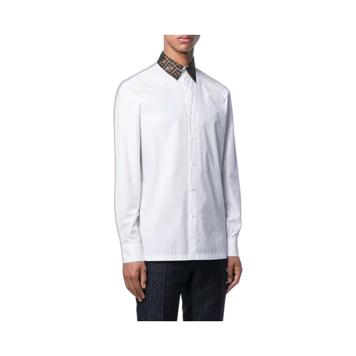 Fendi Long Sleeved Ff Jacquard Shirt