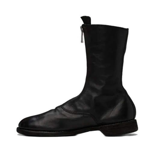 Zipped Low-Heel Ankle Boots