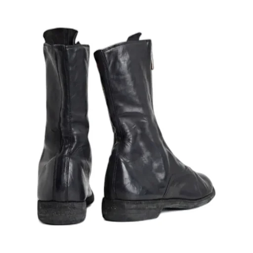 Zipped Low-Heel Ankle Boots