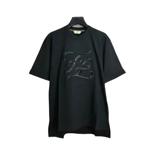 Ff Embroidered Side Split T-Shirt