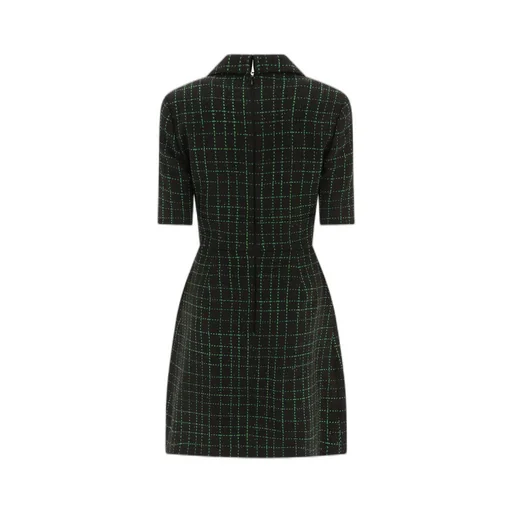 Elie Saab Matrix V-Neck Tweed Dress