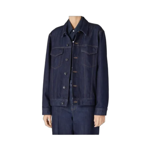Long-Sleeved Denim Coat
