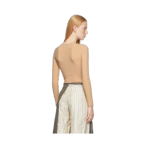 Maison Margiela Four-Stitch Long-Sleeve Bodysuit