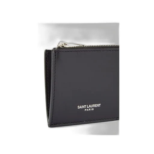 Saint Laurent Logo Detailed Zip-Up Cardholder