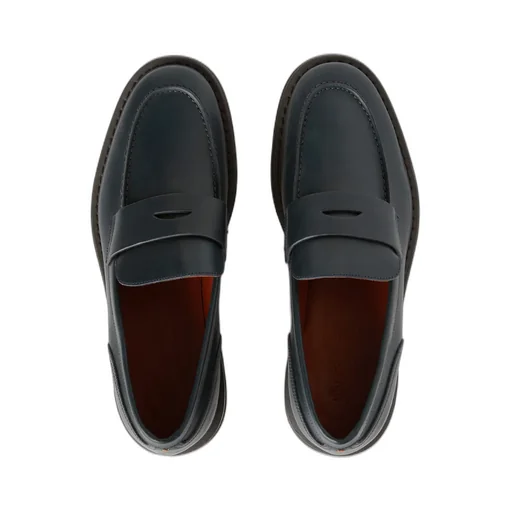 Travis Penny-Slot Leather Loafers