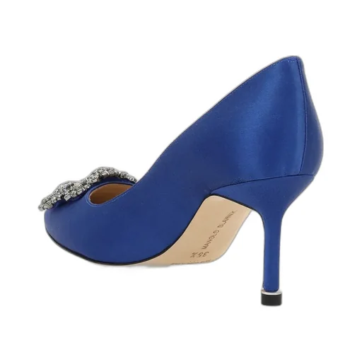 Manolo Blahnik Hangisi Embellished Pointed Toe Pumps