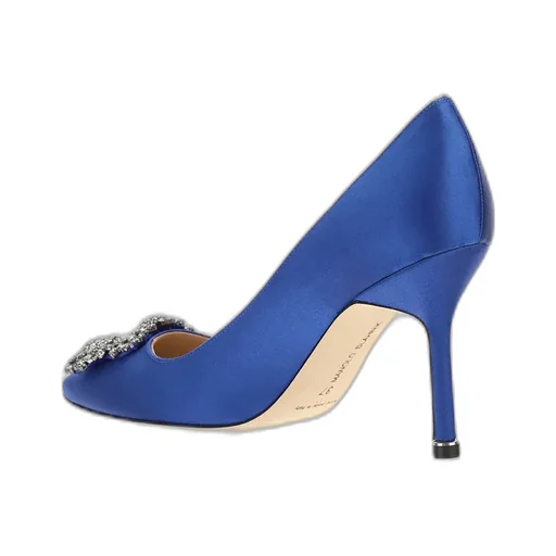 Manolo Blahnik Hangisi Crystal Embellished Pumps