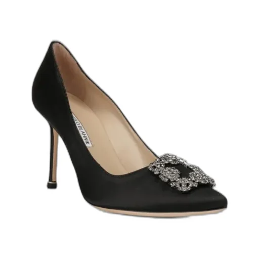 Manolo Blahnik Hangisi Embellished Pointed Toe Pumps