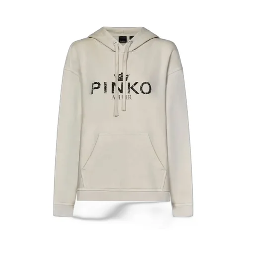 Pinko Logo Printed Drawstring Hoodie