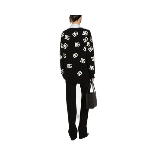 Dolce & Gabbana Logo Intarsia Knitted Cardigan