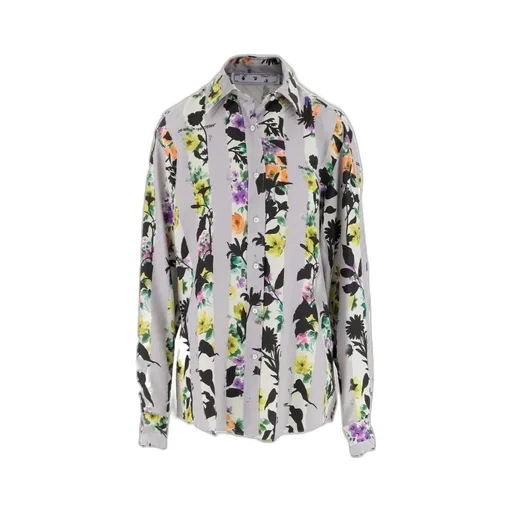 Off-White Floral Striped Shirt