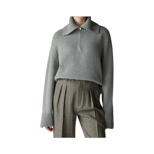Half Zipper Long-Sleeved Sweater