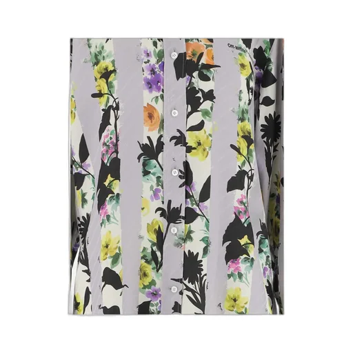 Off-White Floral Striped Shirt