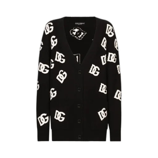 Dolce & Gabbana Logo Intarsia Knitted Cardigan