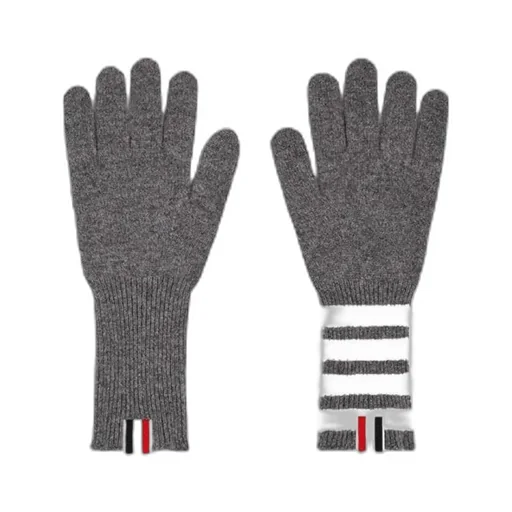 Thom Browne 4-Bar Ribbed Gloves