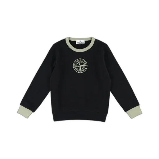 Stone Island Junior Logo Detailed Crewneck Sweatshirt
