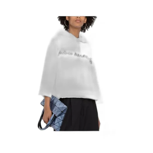 Cropped Logo-Print Hoodie