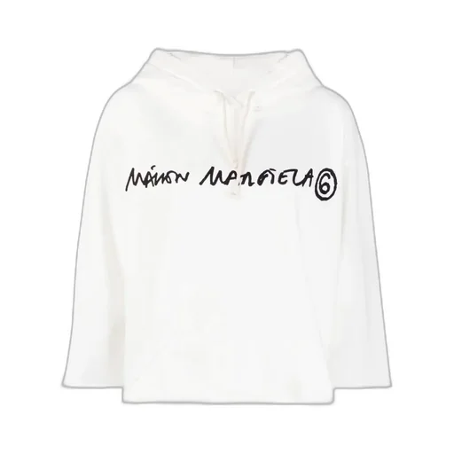 Cropped Logo-Print Hoodie