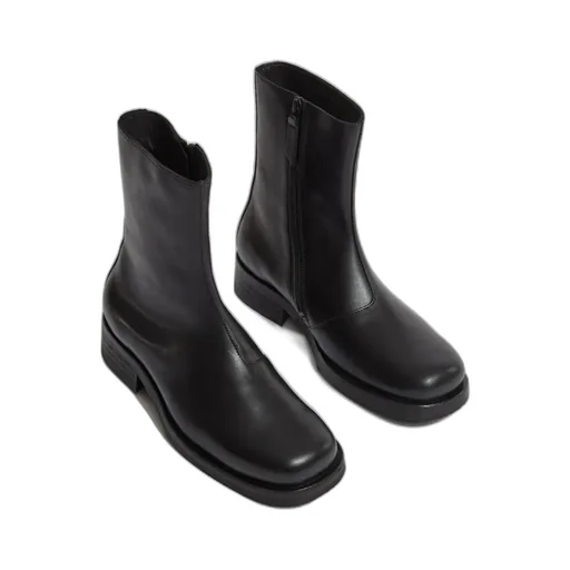 Black Cuban Ankle Boots
