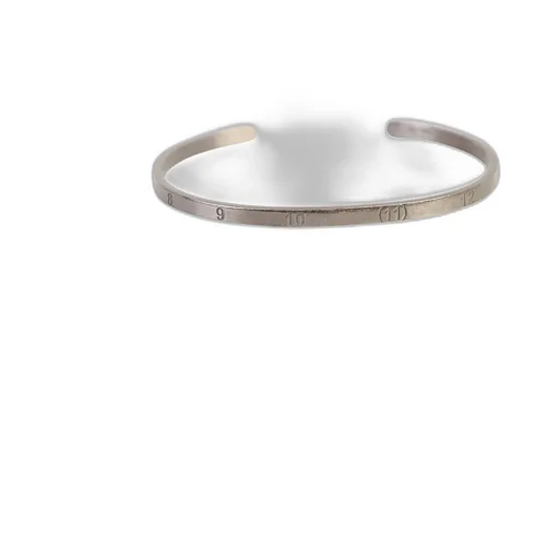Number-Engraved Cuff Bracelet