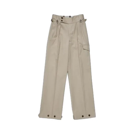 Maison Margiela Buttoned Wide Leg Trousers