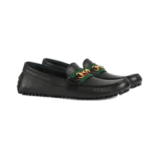 Gucci Logo Web Driver Loafers