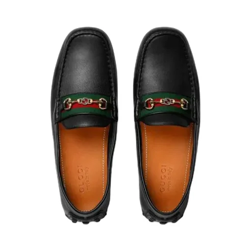 Gucci Logo Web Driver Loafers