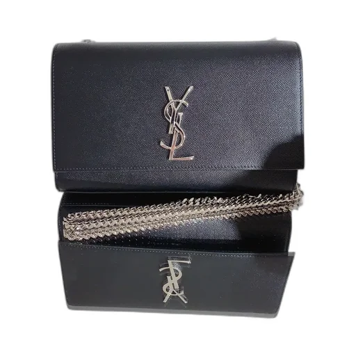 Saint Laurent Kate Logo Plaque Small Shoulder Bag
