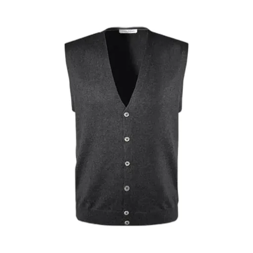 Sleeveless Wool Knitted Cardigan