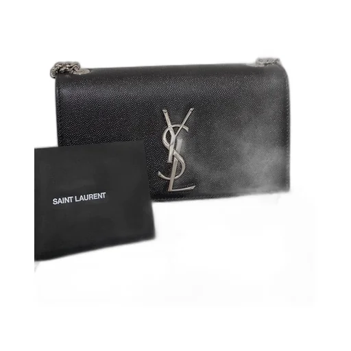 Saint Laurent Kate Logo Plaque Small Shoulder Bag